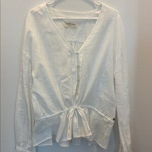 The Normal Brand off white V-Neck Blouse